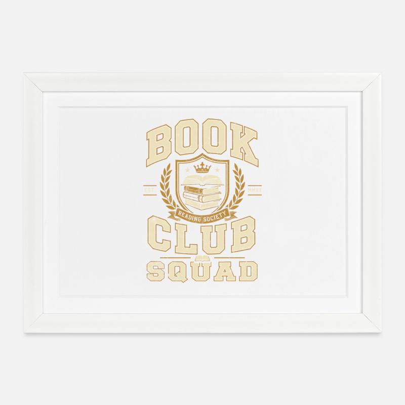 Emblème de l’équipe du club de lecture - Affiche encadrée (37 × 27 cm) - blanc