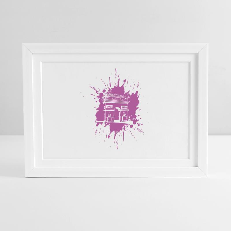 Arc de triomphe | Triumpfbogen Paris | Splash Gerahmtes Poster (37 × 27 cm)