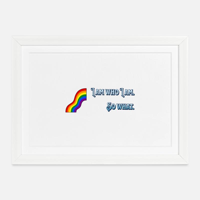 Ich bin - Gerahmtes Poster (37 × 27 cm) - Weiß