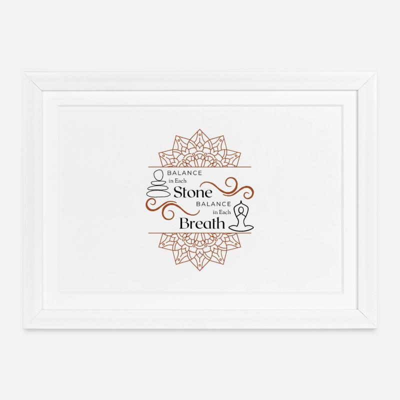 Intricate Mandala Swirl Divider - Framed poster (37 × 27 cm) - white