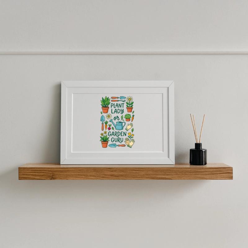 Der Pflanzenliebhaber oder Gartenexperte Gerahmtes Poster (37 × 27 cm)