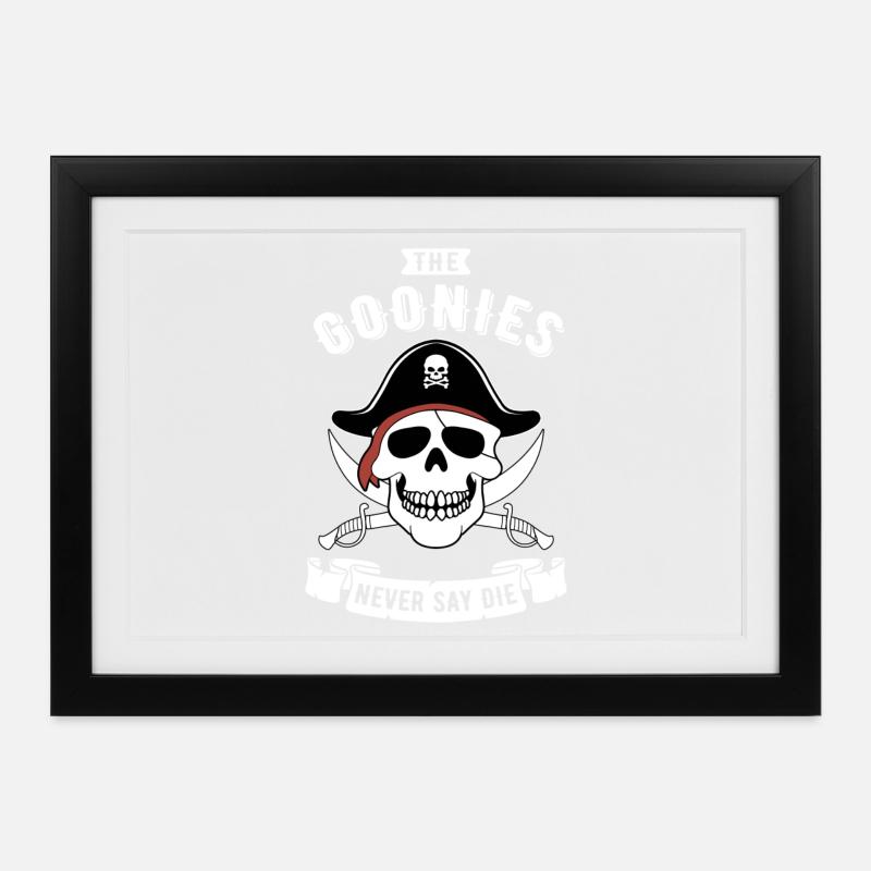 Les Goonies ne disent jamais mourir - Affiche encadrée (37 × 27 cm) - noir