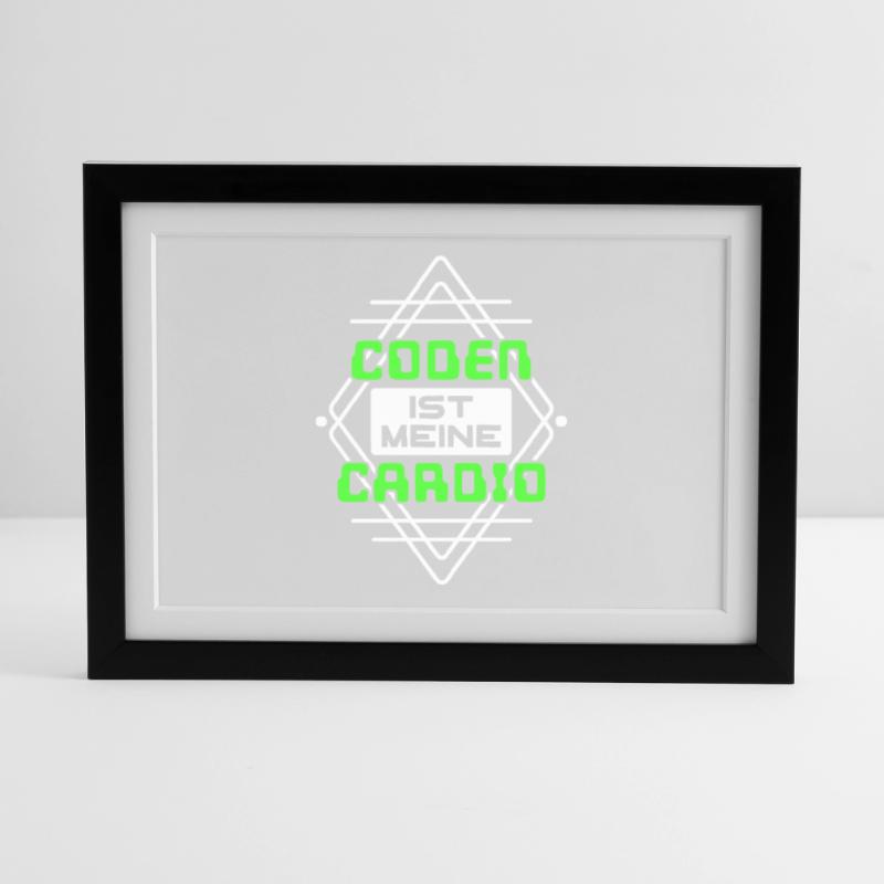 Déclaration de Coden Développeur Computerfreak Scripting Affiche encadrée (37 × 27 cm)