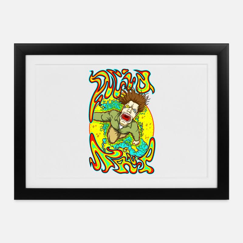 Acid trip - Framed poster (37 × 27 cm) - black