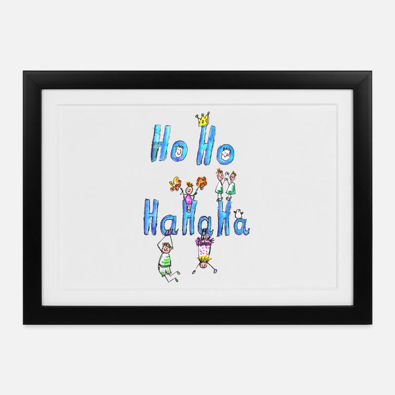 Hoho Hahaha - Framed poster (37 × 27 cm) - black