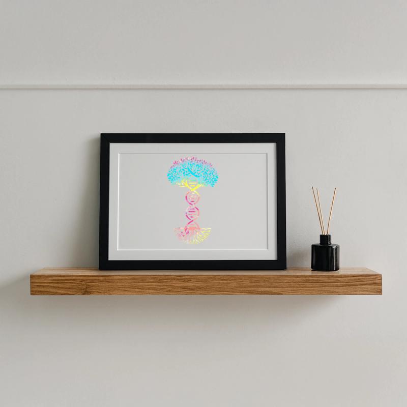 Molécule formule structurale Affiche encadrée (37 × 27 cm)