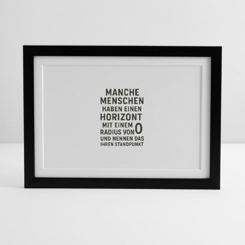 Observation de l’horizon à rayon zéro : Déclaration Affiche encadrée (37 × 27 cm)