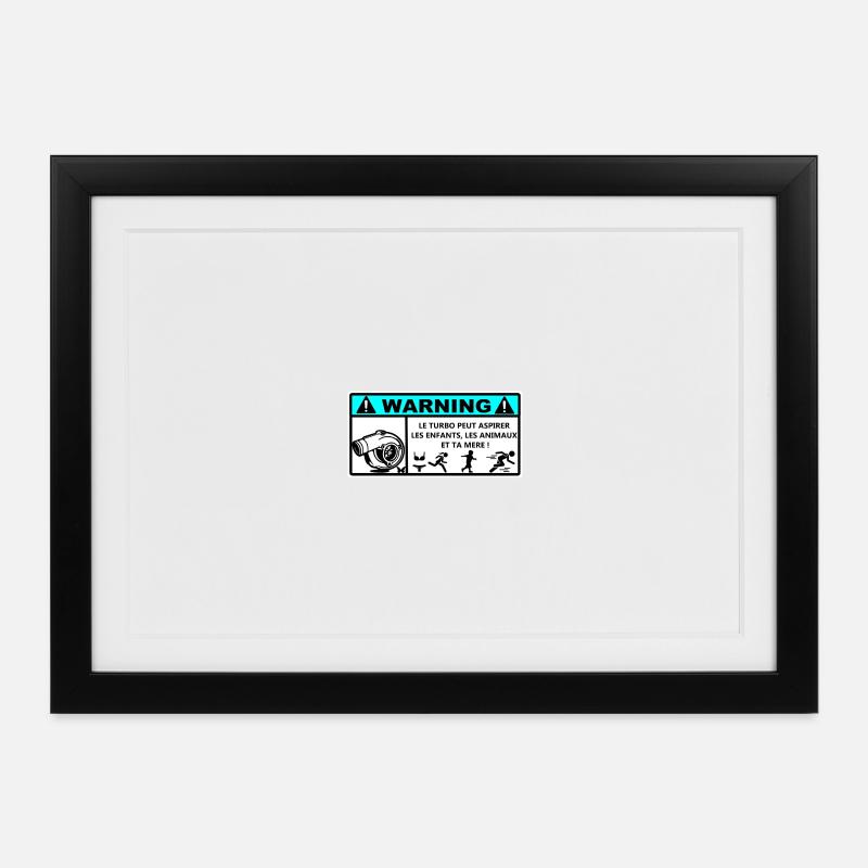 Autocollant Voiture - Affiche encadrée (37 × 27 cm) - noir