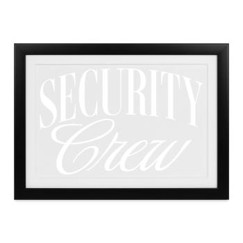 Security Crew - Gerahmtes Poster (37 × 27 cm) - Schwarz - Vorne
