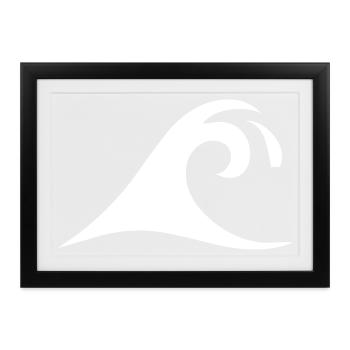 Welle Wellen - Gerahmtes Poster (37 × 27 cm) - Schwarz - Vorne