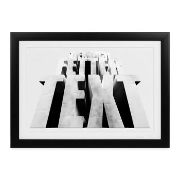 Ziemlich fetter Text - Gerahmtes Poster (37 × 27 cm) - Schwarz - Vorne