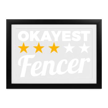 Bester Fechter - Gerahmtes Poster (37 × 27 cm) - Schwarz - Vorne