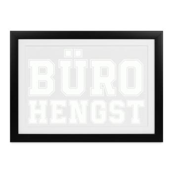 Büro Hengst - Gerahmtes Poster (37 × 27 cm) - Schwarz - Vorne