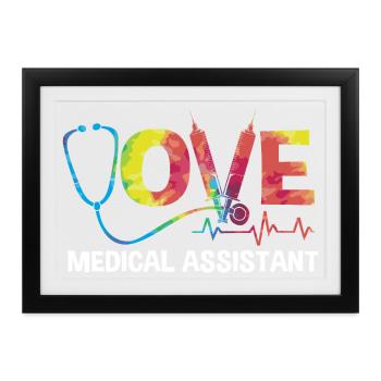 Medizin Mediziner MFA - Gerahmtes Poster (37 × 27 cm) - Schwarz - Vorne