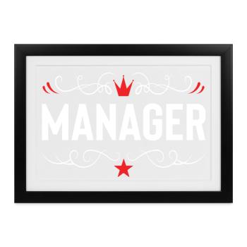 Manager Beruf - Gerahmtes Poster (37 × 27 cm) - Schwarz - Vorne
