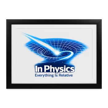Alles ist Relativ – In Physics Design - Gerahmtes Poster (37 × 27 cm) - Schwarz - Vorne