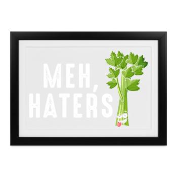 Meh Sellerie-Hasser-Tee - Gerahmtes Poster (37 × 27 cm) - Schwarz - Vorne