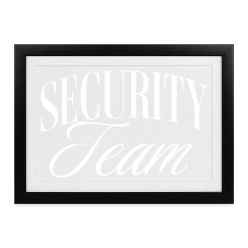 Security Team - Gerahmtes Poster (37 × 27 cm) - Schwarz - Vorne