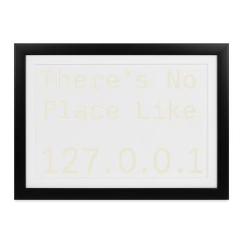 Es geht nichts über Localhost - Gerahmtes Poster (37 × 27 cm) - Schwarz - Vorne