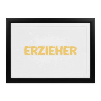 Job Erzieher - Gerahmtes Poster (37 × 27 cm) - Schwarz - Vorne