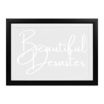 Beautiful Desaster | Greysoul Thoughts - Gerahmtes Poster (37 × 27 cm) - Schwarz - Vorne