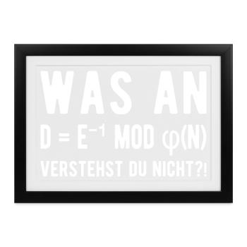 Informatiker Informatik Student Programmierer  - Gerahmtes Poster (37 × 27 cm) - Schwarz - Vorne
