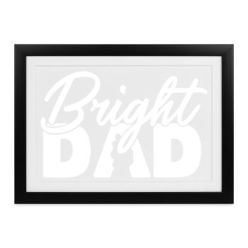 Leuchtender Vater Blumensilhouette Naturliebhaberkunst - Gerahmtes Poster (37 × 27 cm) - Schwarz - Vorne