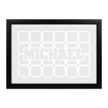 Michael - Gerahmtes Poster (37 × 27 cm) - Schwarz - Vorne