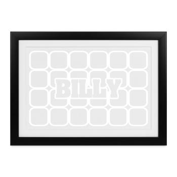 Billy als Vorname - Gerahmtes Poster (37 × 27 cm) - Schwarz - Vorne