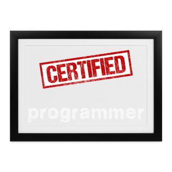 Programmierer - Gerahmtes Poster (37 × 27 cm) - Schwarz - Vorne