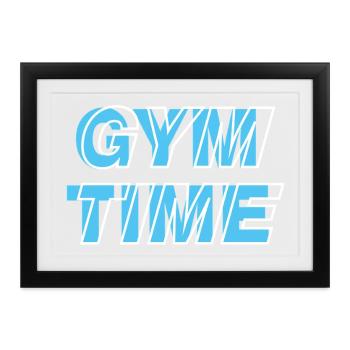 Zeit im Fitnessstudio - Gerahmtes Poster (37 × 27 cm) - Schwarz - Vorne