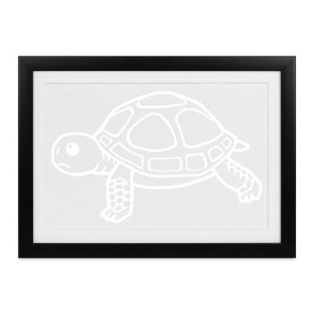 Schildkröten Schildkröten - Gerahmtes Poster (37 × 27 cm) - Schwarz - Vorne