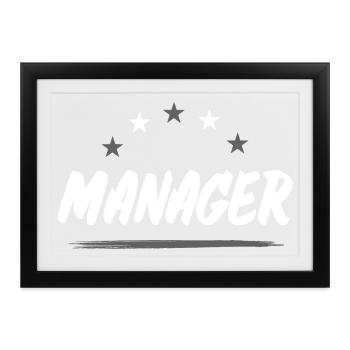 Manager Beruf - Gerahmtes Poster (37 × 27 cm) - Schwarz - Vorne