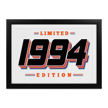 32. Geburtstag Limited Edition Jahrgang 1994 - Gerahmtes Poster (37 × 27 cm) - Schwarz - Vorne