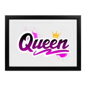 Queen - Gerahmtes Poster (37 × 27 cm) - Schwarz - Vorne