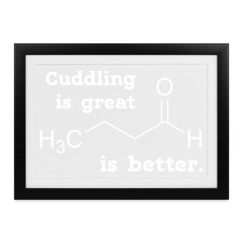 Kuscheln ist gut aber anal ist besser - Gerahmtes Poster (37 × 27 cm) - Schwarz - Vorne