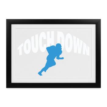 TOUCH DOWN - Gerahmtes Poster (37 × 27 cm) - Schwarz - Vorne