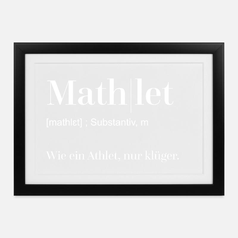 Dictionary Mathlet white - Framed poster (37 × 27 cm) - black