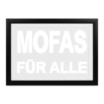 Mofa - Gerahmtes Poster (37 × 27 cm) - Schwarz - Vorne