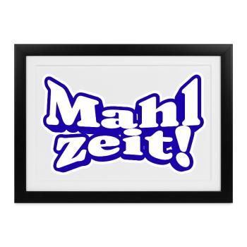 Endlich Mahlzeit! Guten Appetit - Gerahmtes Poster (37 × 27 cm) - Schwarz - Vorne