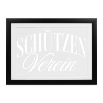 Schützen Verein - Gerahmtes Poster (37 × 27 cm) - Schwarz - Vorne