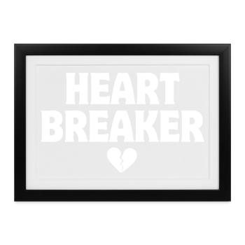Hübsches Kind, Casanova, Herzensbrecher - Gerahmtes Poster (37 × 27 cm) - Schwarz - Vorne