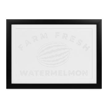 Farm Fresh Watermelon - Gerahmtes Poster (37 × 27 cm) - Schwarz - Vorne