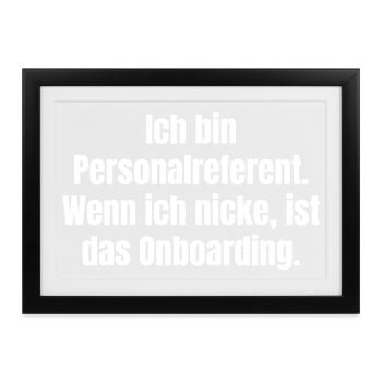 Ich bin Personalisiert Onboarding - Gerahmtes Poster (37 × 27 cm) - Schwarz - Vorne