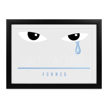 The Blue Tear – FCKNZS - Gerahmtes Poster (37 × 27 cm) - Schwarz - Vorne