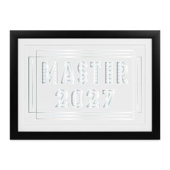 Masterstudiengang Abschluss Master 2027 - Gerahmtes Poster (37 × 27 cm) - Schwarz - Vorne