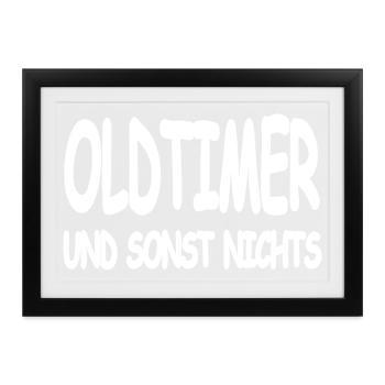 Oldtimer - Gerahmtes Poster (37 × 27 cm) - Schwarz - Vorne