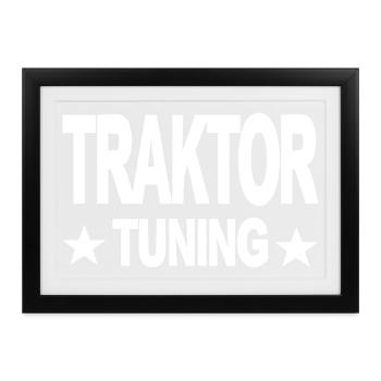 Traktor - Gerahmtes Poster (37 × 27 cm) - Schwarz - Vorne