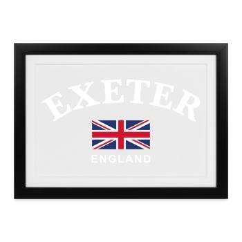 Exeter, England - Gerahmtes Poster (37 × 27 cm) - Schwarz - Vorne