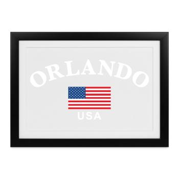 Orlando, USA - Gerahmtes Poster (37 × 27 cm) - Schwarz - Vorne